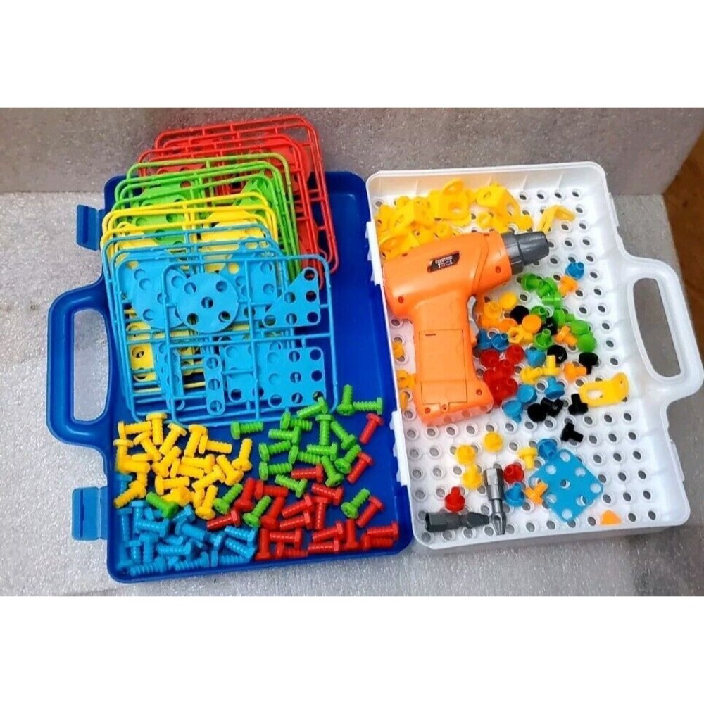 Toy Drill with two bits Building Set  for Replacement Parts See Photos Tested